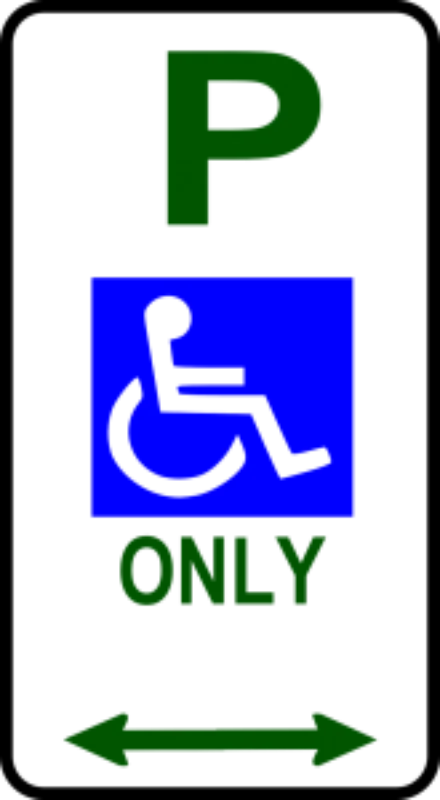 handicapped-only sign